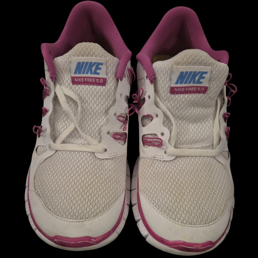 Nike Free 5.0 White & Pink Running Shoes